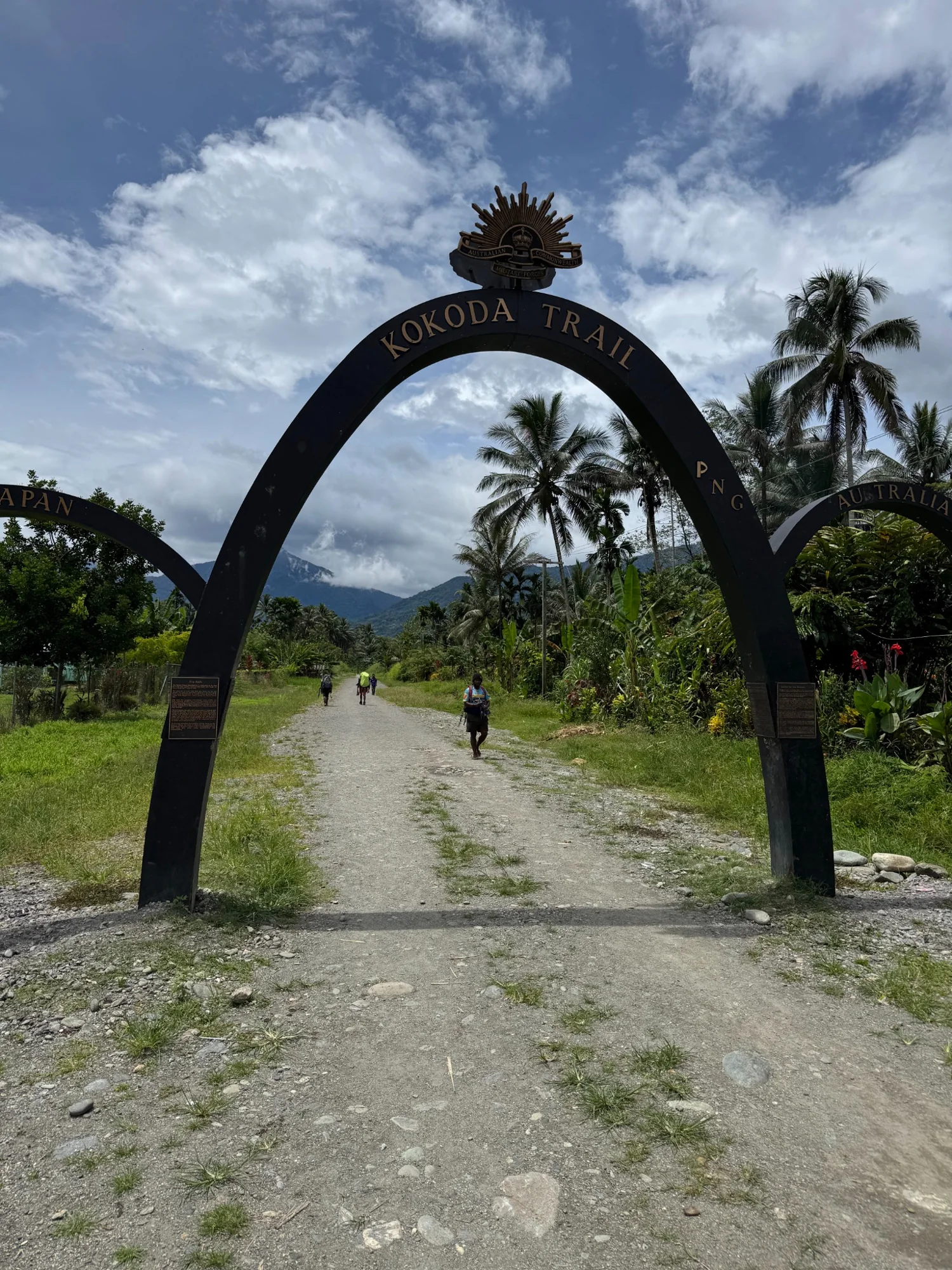 The Kokoda Trail arch in Papua New Guinea