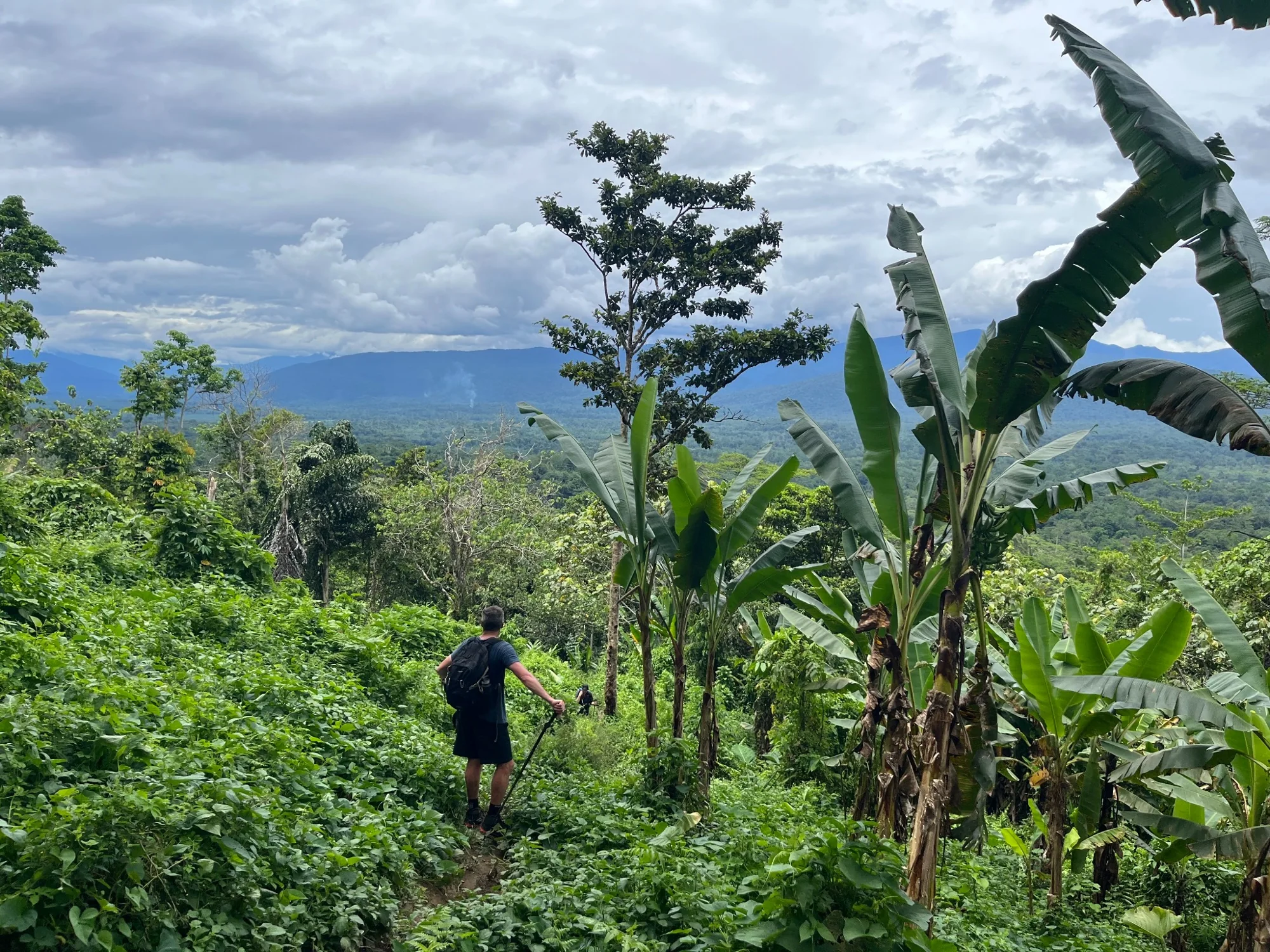Chris on the Kokoda Track overlooking the mountains of Papua New Guinea